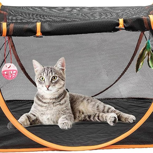 Portable Indoor-outdoor Cat Cage Tent-Pop Up Cat Crate, Foldable Kennel, Comfy - Picture 1 of 8